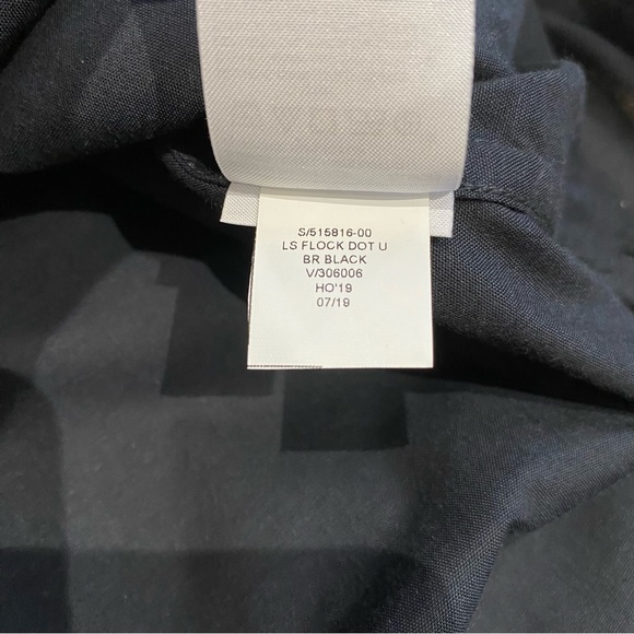 Banana Republic Oversized Shirt, Velvet Dots/Black, Untucked Fit, Unisex Style L - Picture 12 of 12